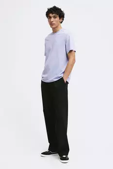 Футболка стандартного кроя H&M, фиолетовый