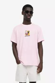 Футболка стандартного кроя H&M, розовый