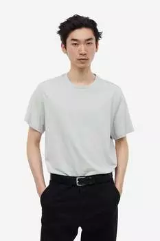 Футболка стандартного кроя H&M, серый