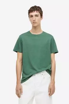 Футболка стандартного кроя H&M, зеленый