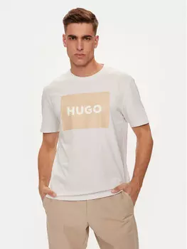 Футболка стандартного кроя Hugo, экрю