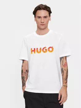 Футболка стандартного кроя Hugo, белый