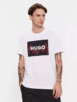 Футболка стандартного кроя Hugo, белый