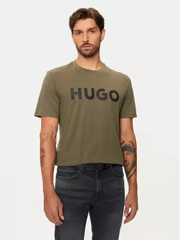 Футболка стандартного кроя Hugo, хаки