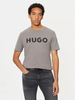 Футболка стандартного кроя Hugo, серый