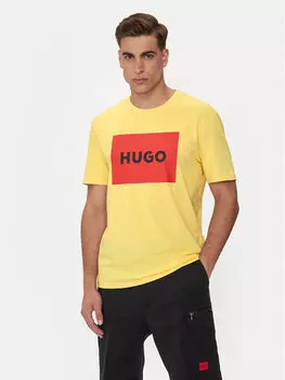 Футболка стандартного кроя Hugo, желтый