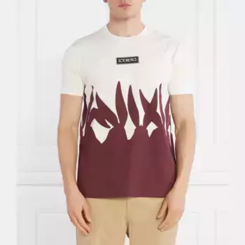 Футболка стандартного кроя Iceberg, экрю