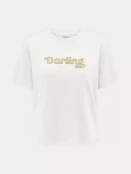 Футболка стандартного кроя Jdy, экрю