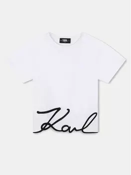 Футболка стандартного кроя Karl Lagerfeld Kids, белый