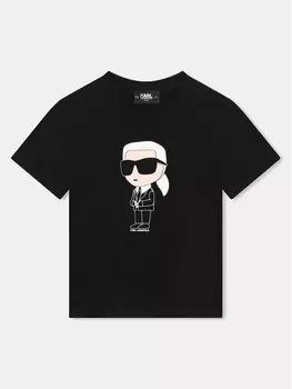Футболка стандартного кроя Karl Lagerfeld Kids, черный