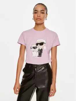 Футболка стандартного кроя Karl Lagerfeld, розовый