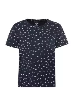Футболка стандартного кроя, круглый вырез, женская TOM TAILOR, цвет Navy Minimal