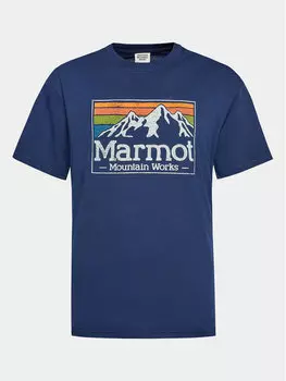 Футболка стандартного кроя Marmot, синий