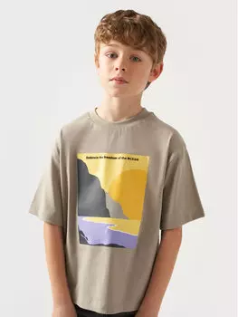 Футболка стандартного кроя Mayoral, бежевый