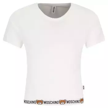 Футболка стандартного кроя Moschino, белый