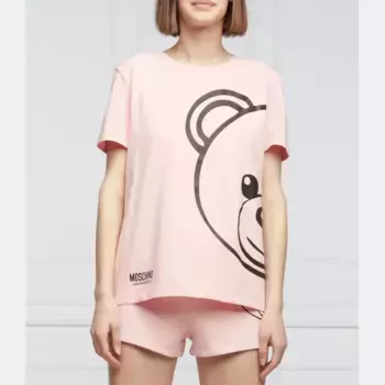 Футболка стандартного кроя Moschino, розовый