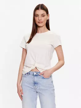 Футболка стандартного кроя Mustang, экрю