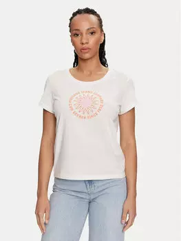 Футболка стандартного кроя Mustang, экрю