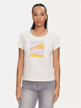 Футболка стандартного кроя Mustang, экрю