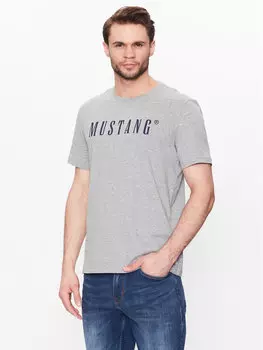 Футболка стандартного кроя Mustang, серый