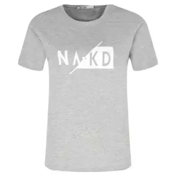 Футболка стандартного кроя Na-Kd, серый