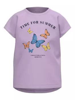 Футболка стандартного кроя Name It, фиолетовый