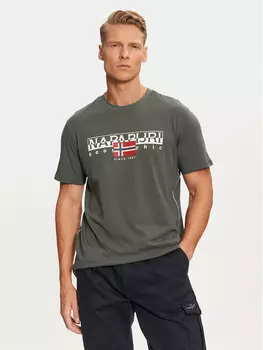 Футболка стандартного кроя Napapijri, зеленый