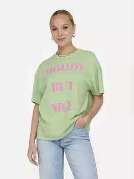 Футболка стандартного кроя Only, зеленый