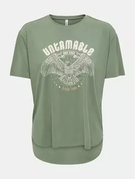 Футболка стандартного кроя Only, зеленый