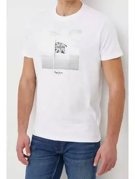 Футболка стандартного кроя Pepe Jeans, белый
