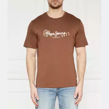 Футболка стандартного кроя Pepe Jeans London, коричневый