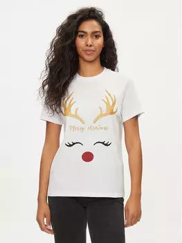 Футболка стандартного кроя Pieces, белый