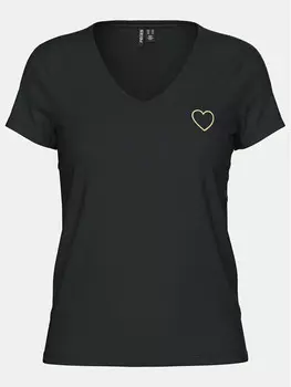 Футболка стандартного кроя Pieces, черный