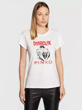 Футболка стандартного кроя Pinko, белый