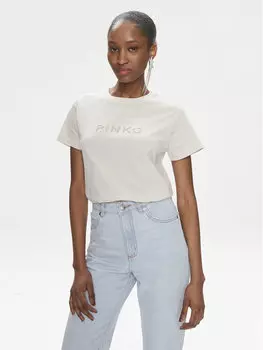 Футболка стандартного кроя Pinko, бежевый