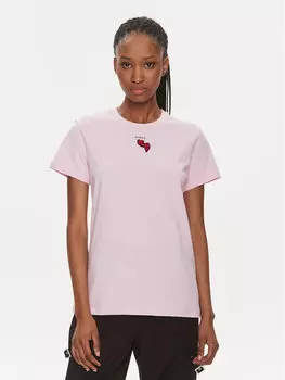 Футболка стандартного кроя Pinko, розовый