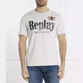 Футболка стандартного кроя Replay, серый