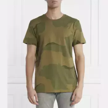 Футболка стандартного кроя с камуфляжным принтом пустынного кроя G-Star Raw, хаки