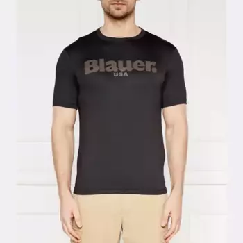 Футболка стандартного кроя с короткими рукавами Blauer, черный