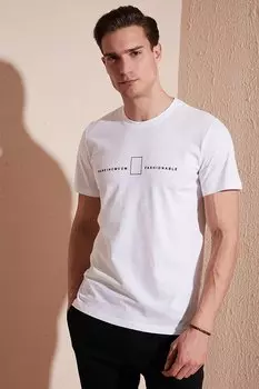 Футболка стандартного кроя с круглым вырезом из 100 % хлопка 5902620 Buratti, белый