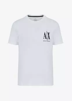 Футболка стандартного кроя с логотипом Icon Armani Exchange, белый
