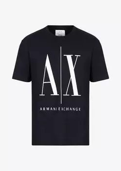 Футболка стандартного кроя с логотипом Icon Armani Exchange, синий