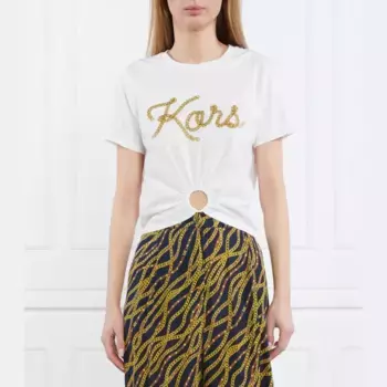 Футболка стандартного кроя с логотипом Kors Michael Kors, белый