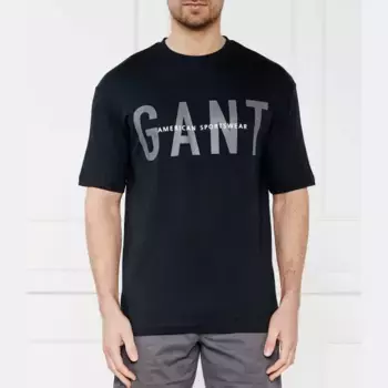 Футболка стандартного кроя с рисунком Gant, черный