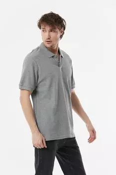 Футболка стандартного кроя с воротником-поло в рубчик Fullamoda