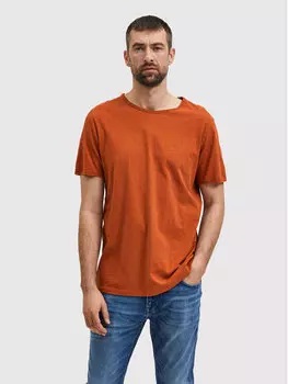 Футболка стандартного кроя Selected Homme, коричневый