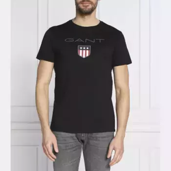 Футболка стандартного кроя Shield из нержавеющей стали Gant, черный