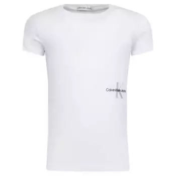 Футболка стандартного кроя со съемной монограммой Calvin Klein, белый