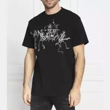 Футболка стандартного кроя со скелетонизированной лентой Alexander Mcqueen, черный
