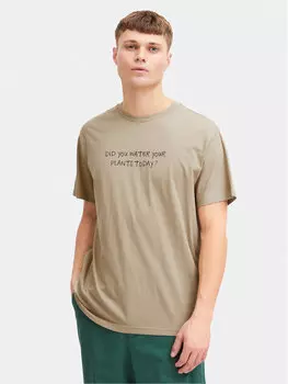 Футболка стандартного кроя Solid, бежевый